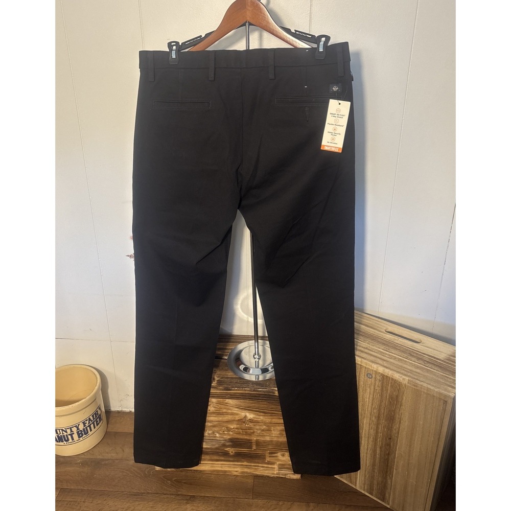 Dockers Men's Straight Fit Signature Cotton Sz 34X34 Black Pants Classic New